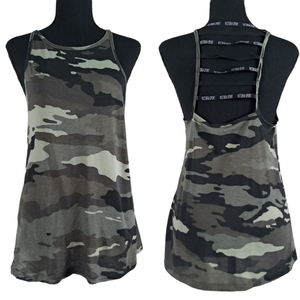 Victoria's Secret Sport Camouflage Racerback Tank Top Women's Size Small